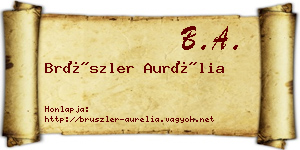 Brüszler Aurélia névjegykártya
